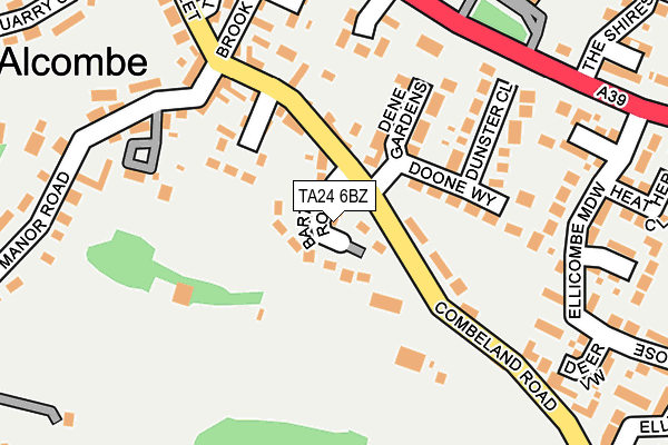 TA24 6BZ map - OS OpenMap – Local (Ordnance Survey)