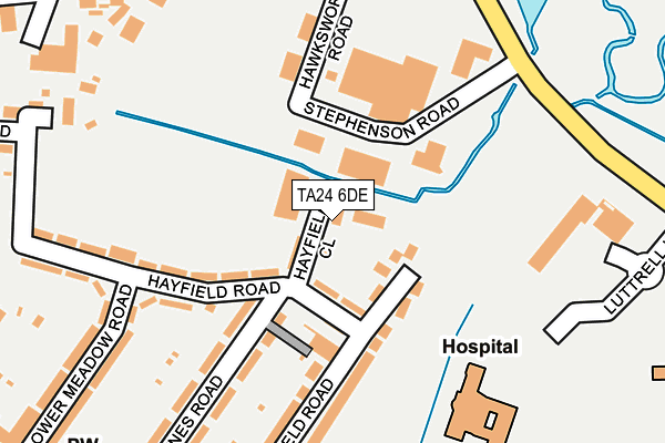 TA24 6DE map - OS OpenMap – Local (Ordnance Survey)
