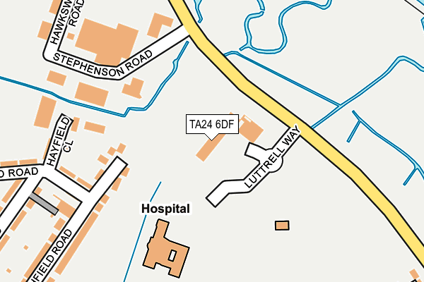 TA24 6DF map - OS OpenMap – Local (Ordnance Survey)