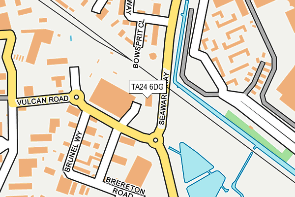 TA24 6DG map - OS OpenMap – Local (Ordnance Survey)