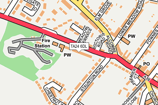 TA24 6DL map - OS OpenMap – Local (Ordnance Survey)