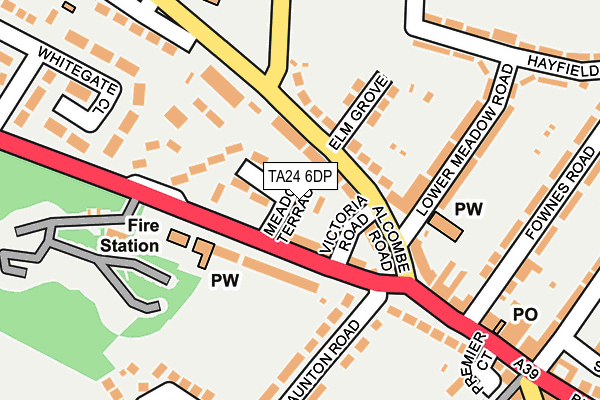 TA24 6DP map - OS OpenMap – Local (Ordnance Survey)