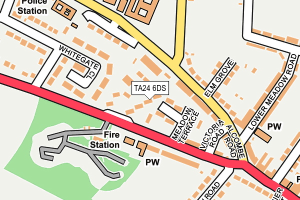 TA24 6DS map - OS OpenMap – Local (Ordnance Survey)