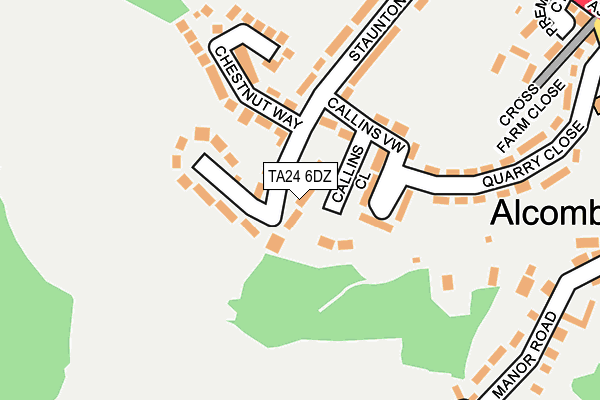 TA24 6DZ map - OS OpenMap – Local (Ordnance Survey)