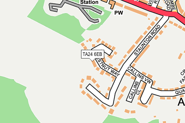 TA24 6EB map - OS OpenMap – Local (Ordnance Survey)
