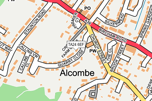 TA24 6EF map - OS OpenMap – Local (Ordnance Survey)