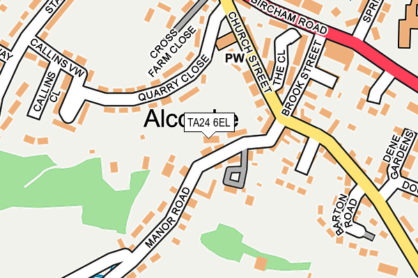 TA24 6EL map - OS OpenMap – Local (Ordnance Survey)