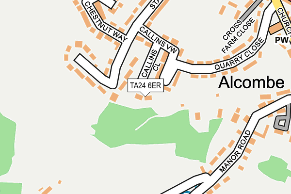 TA24 6ER map - OS OpenMap – Local (Ordnance Survey)