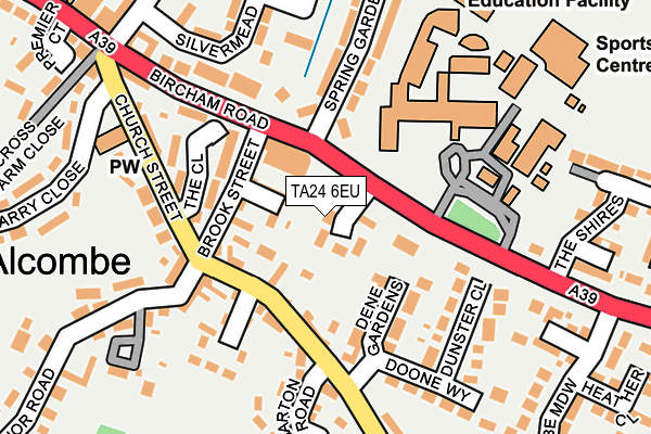 TA24 6EU map - OS OpenMap – Local (Ordnance Survey)