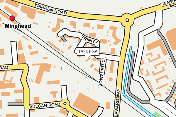 TA24 6GA map - OS OpenMap – Local (Ordnance Survey)