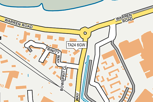 TA24 6GW map - OS OpenMap – Local (Ordnance Survey)