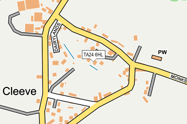 TA24 6HL map - OS OpenMap – Local (Ordnance Survey)