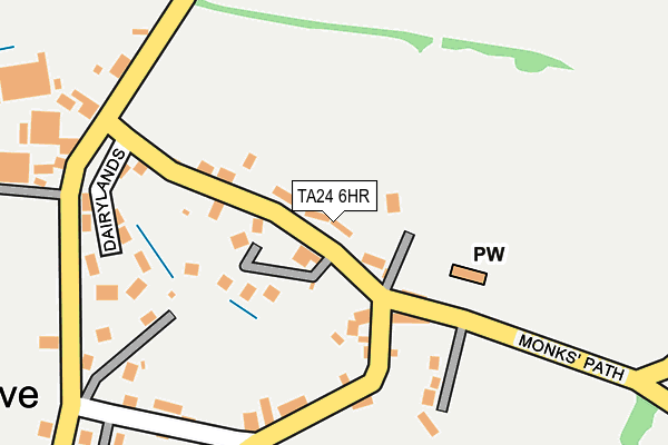 TA24 6HR map - OS OpenMap – Local (Ordnance Survey)