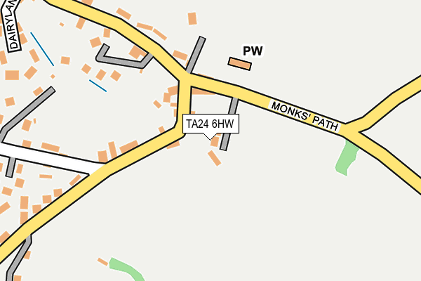 TA24 6HW map - OS OpenMap – Local (Ordnance Survey)