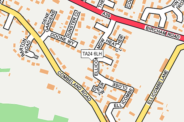 TA24 6LH map - OS OpenMap – Local (Ordnance Survey)