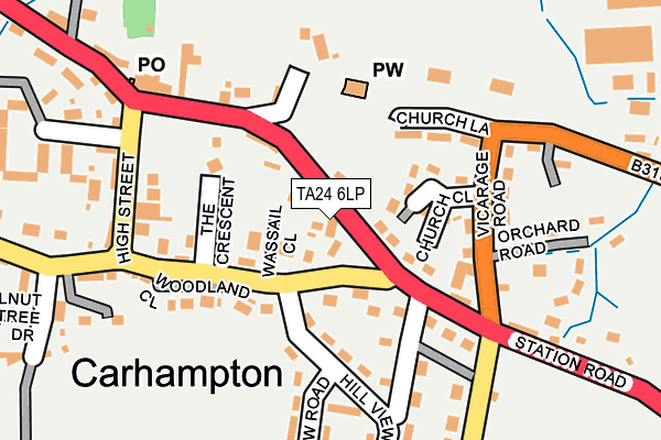 TA24 6LP map - OS OpenMap – Local (Ordnance Survey)