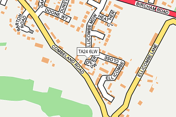 TA24 6LW map - OS OpenMap – Local (Ordnance Survey)
