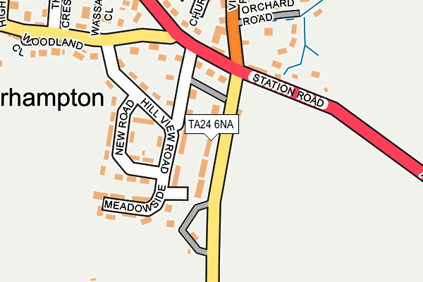 TA24 6NA map - OS OpenMap – Local (Ordnance Survey)