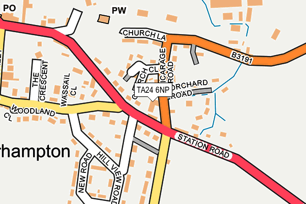 TA24 6NP map - OS OpenMap – Local (Ordnance Survey)