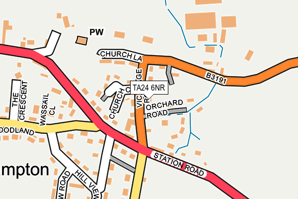 TA24 6NR map - OS OpenMap – Local (Ordnance Survey)