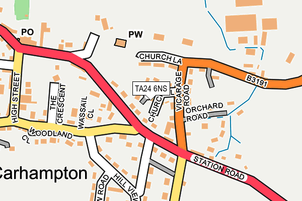 TA24 6NS map - OS OpenMap – Local (Ordnance Survey)