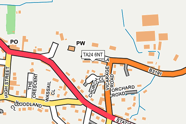 TA24 6NT map - OS OpenMap – Local (Ordnance Survey)