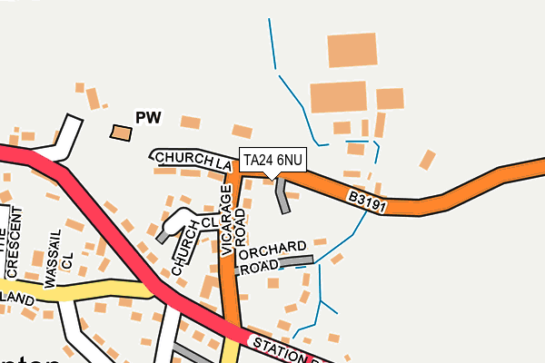 TA24 6NU map - OS OpenMap – Local (Ordnance Survey)