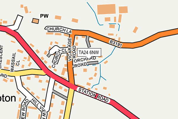 TA24 6NW map - OS OpenMap – Local (Ordnance Survey)