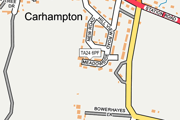 TA24 6PF map - OS OpenMap – Local (Ordnance Survey)