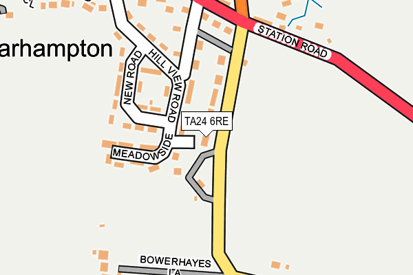 TA24 6RE map - OS OpenMap – Local (Ordnance Survey)