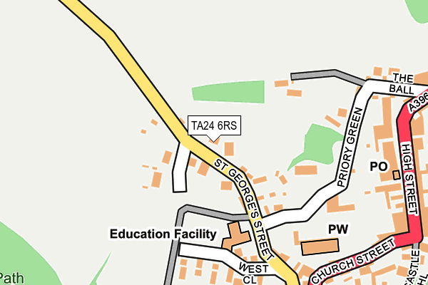 TA24 6RS map - OS OpenMap – Local (Ordnance Survey)