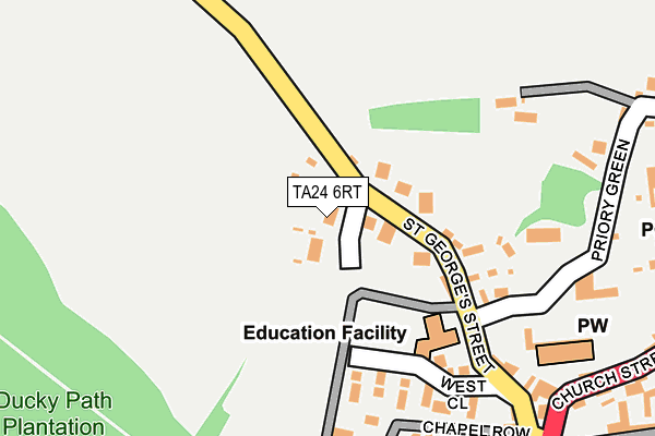 TA24 6RT map - OS OpenMap – Local (Ordnance Survey)