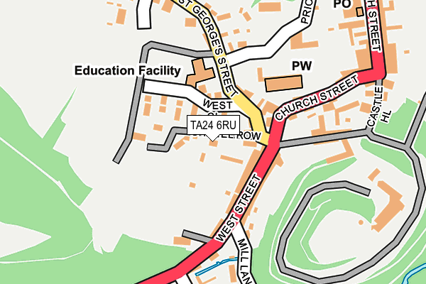 TA24 6RU map - OS OpenMap – Local (Ordnance Survey)