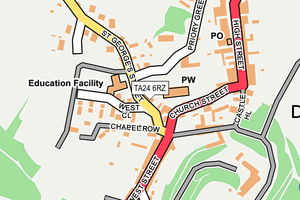 TA24 6RZ map - OS OpenMap – Local (Ordnance Survey)