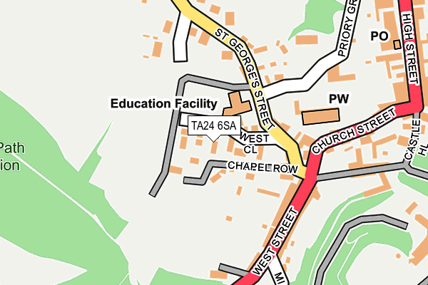 TA24 6SA map - OS OpenMap – Local (Ordnance Survey)