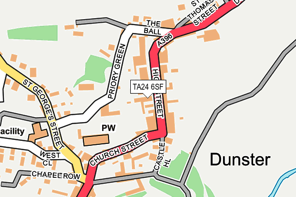 TA24 6SF map - OS OpenMap – Local (Ordnance Survey)