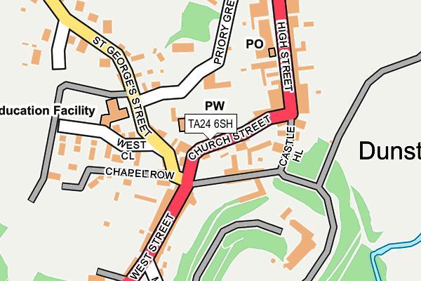 TA24 6SH map - OS OpenMap – Local (Ordnance Survey)