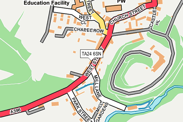 TA24 6SN map - OS OpenMap – Local (Ordnance Survey)