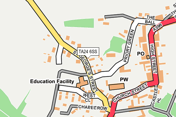 TA24 6SS map - OS OpenMap – Local (Ordnance Survey)