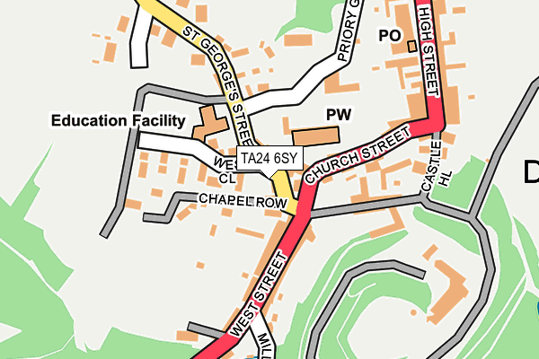 TA24 6SY map - OS OpenMap – Local (Ordnance Survey)