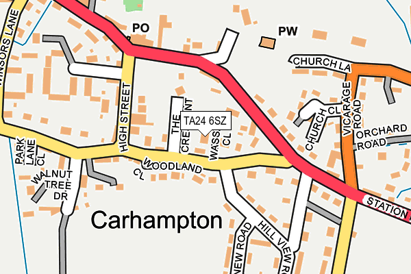 TA24 6SZ map - OS OpenMap – Local (Ordnance Survey)