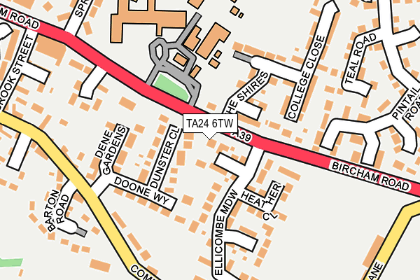 TA24 6TW map - OS OpenMap – Local (Ordnance Survey)