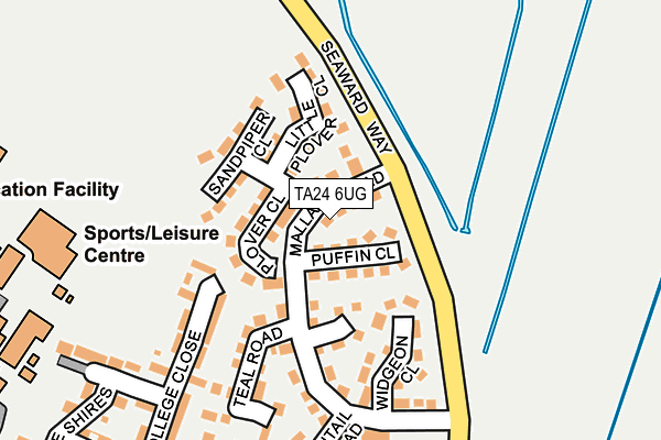 TA24 6UG map - OS OpenMap – Local (Ordnance Survey)