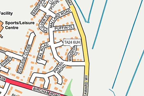TA24 6UH map - OS OpenMap – Local (Ordnance Survey)