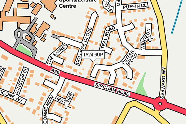 TA24 6UP map - OS OpenMap – Local (Ordnance Survey)