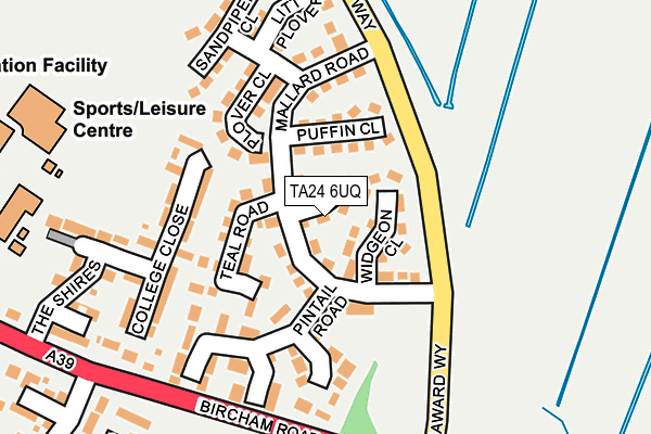 TA24 6UQ map - OS OpenMap – Local (Ordnance Survey)
