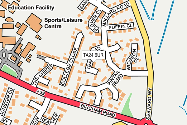 TA24 6UR map - OS OpenMap – Local (Ordnance Survey)