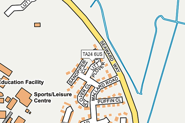 TA24 6US map - OS OpenMap – Local (Ordnance Survey)