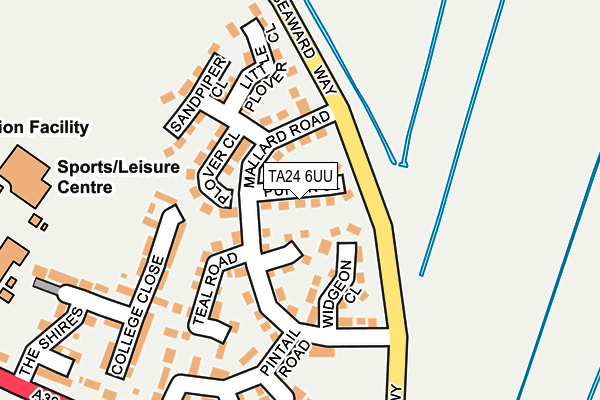 TA24 6UU map - OS OpenMap – Local (Ordnance Survey)