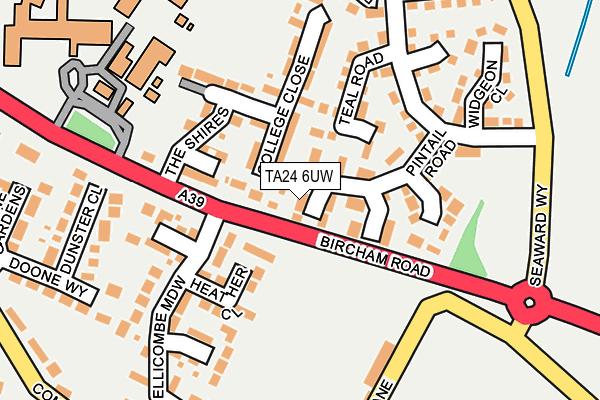 TA24 6UW map - OS OpenMap – Local (Ordnance Survey)